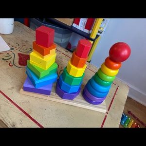 Wooden Toy Stacker